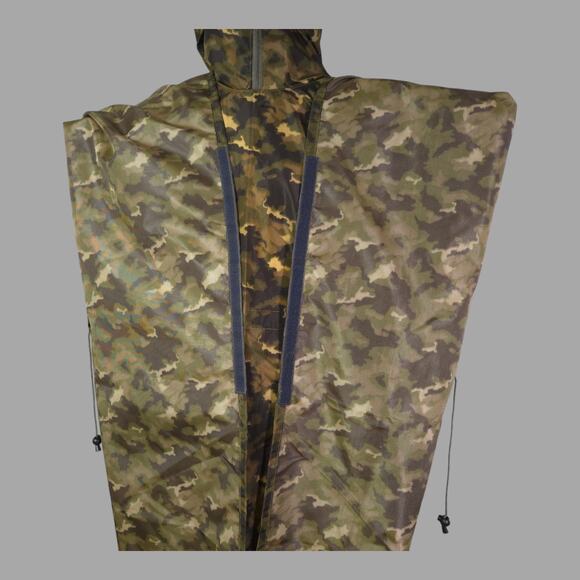 Soviet Plash Palatka Rain Poncho Woodland Camo Tent Coat Nylon Made in Russia - Picture 6 of 12